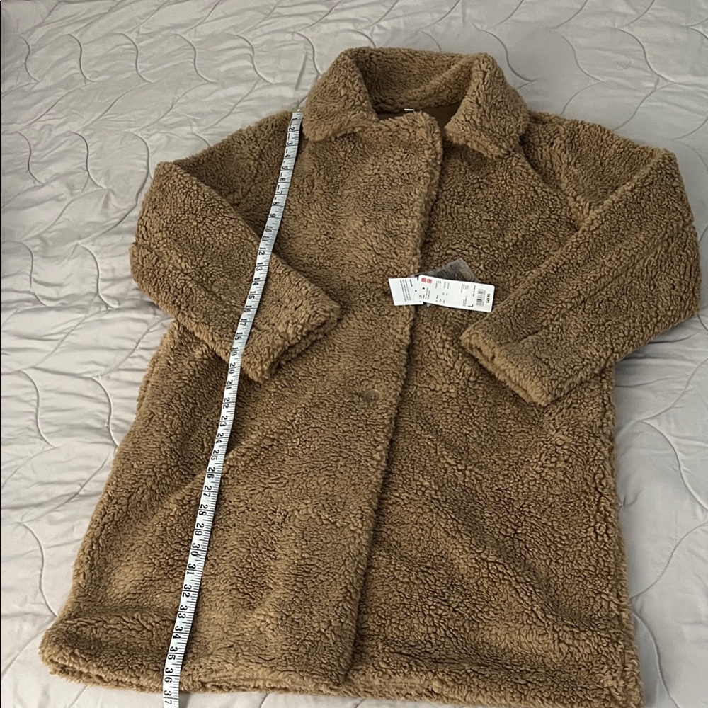 Uniqlo Tan Teddy Jacket for Women